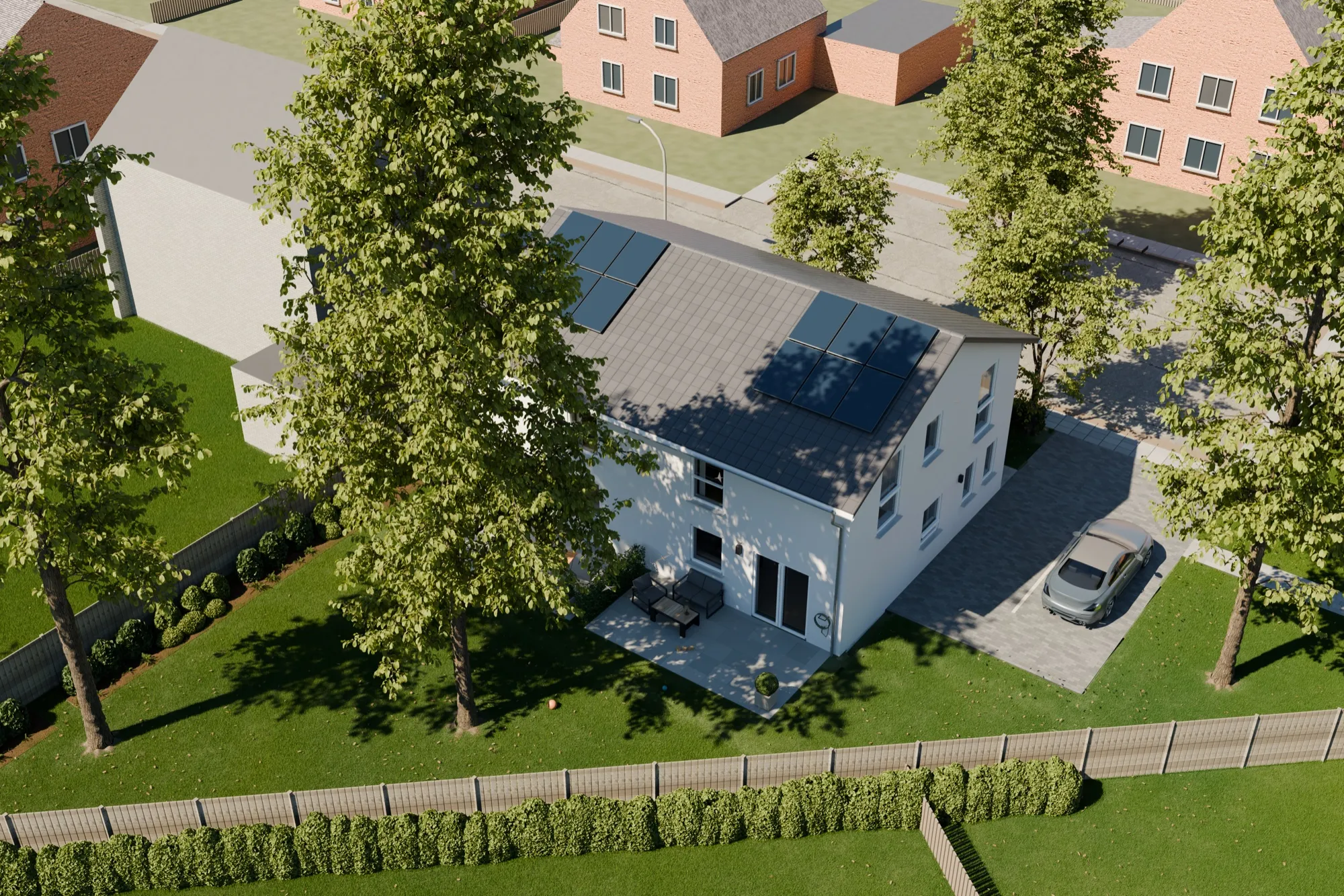Luftbild mit dem gesamten Grundstück